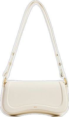 Classic White Flap Bag With Gold-tone Hardware, Chic White Double Flap Shoulder Bag, White Leather Double Flap Shoulder Bag, White Leather Shoulder Saddle Bag, White Flap Bag With Detachable Strap, Classic White Shoulder Bag With Turn-lock Closure, Classic White Baguette Bag For Travel, White Leather Flap Shoulder Bag, Chic White Shoulder Bag With Turn-lock Closure