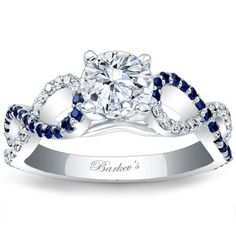 a diamond and blue sapphire engagement ring with the name bridal's on it