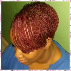 Pretty in Red Bob Plaits by StyleSeat Pro, Braids by Tasha | Corlette's Eden in Pembroke Pines, FL Bob Plaits, Short Box Braids Styles, Box Braids Red, Micro Pixie, Bob Box Braids Styles, Braids Red, Box Braids Styles, Braids Bob, Pixie Braids