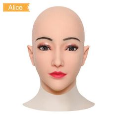 (eBay) Female Silicone Realistic Headwear Head Cover Crossdressers Halloween Cosplay Halloween Beauty, Hair Inspiration Long, Silicone Masks, Female Mask, Head Mask, Female Transformation, Female Head, Mask Halloween, Halloween Masks