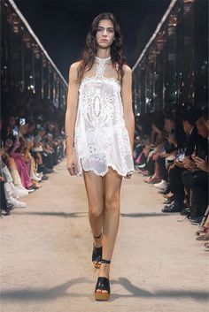 Isabel Marant Spring/Summer 2024 at Paris Fashion Week | Hypebeast Blonde Redhead, 2024 Spring Summer, Print Trends, Embroidered Denim, Kourtney Kardashian, Spring 2024, Kylie Jenner, Isabel Marant, Dress Patterns