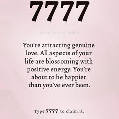 a piece of paper with the words you're attracted to genuine love all aspects of your life are blossoming with positive energy