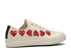 Heart Converse, Play Hearts, Chuck 70 Low, Cdg Play, Eye Logo, Flight Club, Comme Des Garcons Play, Chuck 70, Latest Shoes