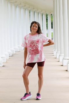 This 100% cotton relaxed fit tee is sure to become a favorite! Features a limited edition graphic: choose from baby cat or "Run More and Explore"! 1% of ALL Relay Active sales go to animal rescue. Tie Dye Socks, Baby Cat, Baby Cats, Crew Socks, Matching Sets, Animal Rescue, Sports Bra, Tie Dye, Limited Edition