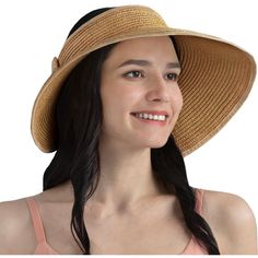 Step into the sunshine with confidence and style with the SUN CUBE Women's Sun Visor Hat. This chic accessory is not just a fashion statement but a practical addition to your summer wardrobe.

- **Material:** Premium paper straw
- **Color:** Brown
- **Size:** Fits head circumferences 22-22.8 inches
- **Gender:** Female
- **Features:** Wide brim for optimal sun protection, UPF 50+, ponytail hole, foldable design for easy travel, breathable and lightweight, stylish back bow tie accent

Perfect for Brown Uv Protection Bucket Hat, Brown Sun Hat With Uv Protection, Adjustable Packable Brown Sun Hat, Lightweight Brown Brimmed Sun Hat, Packable Brown Hat For The Beach, Packable Brown Beach Hat, Brown Visor Sun Hat For Outdoor, Brown Visor Sun Hat For Outdoor Activities, Brown Straw Hat With Uv Protection For Travel