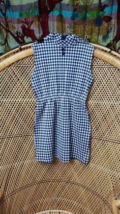 60s Girls Blue Gingham Dress | Etsy Vintage Button Dresses For Picnic, Vintage Buttoned Dresses For Picnic, Retro Gingham Dress With Buttons, Gingham Dress With Buttons For Picnic, Gingham Dresses With Buttons For Picnic, 60s Girl, Blue Gingham Dress, Blue And White Gingham, 60s Mod