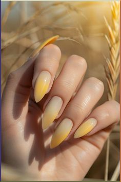 Glow with sunshine vibes! Discover 35 radiant #SunshineGlow #YellowOmbreNailIdeas that will instantly elevate your look and brighten your day. Which design will you choose to shine bright? Yellow Ombre Nails, Ombre Nail Ideas, Diy Nails Easy, Choose To Shine, Neon Yellow Nails, Sunshine Vibes, Birthday Nail Designs, Yellow Nail Art, Yellow Nails Design