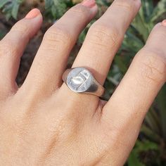 This signet ring is cast in lead-free pewter. The ring size when cast is 7.25. The sealing image is a folding chair. This is part of a series of signet rings I am making cast from lead-free pewter. Each master ring is hand sculpted to give a unique, rustic style, multi-dimensional relief image when used as a stamp to seal, with sealing wax. Pewter Ring, Resize Ring, Signet Rings, Multi Dimensional, Sealing Wax, Ring Fit, Wax Seal, Folding Chair, Wax Seals