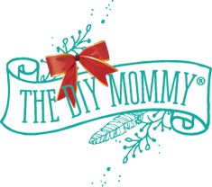 the city mommy logo with a red bow on it's ribbon and an arrow