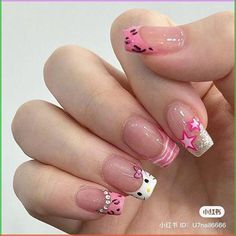 haw cute can this get Hello Kitty Drawn Nails, Short Nail Inspo With Charms, Hello Kitty Nails Easy, Hello Kitty Nail Inspo Acrylic, Nails Design Hello Kitty, Helooo Kitty Nails, Hello Kitty Summer Nails, Nails Ideas Hello Kitty, Nails Inspo Hello Kitty