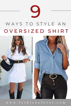 How To Style An Oversized Shirt In 9 Ways - Fashion Outfits Ideas. From styling an oversized shirt with jeans, shorts to skirts this post covers everything. Be it an oversized white button-down shirt or button-up shirt, or a plaid shirt check this to how to style an oversized shirt outfit ideas and slay the look. #oversized #shirtstyle #howtostyle #whattowear