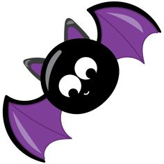 a purple bat with black wings flying through the air