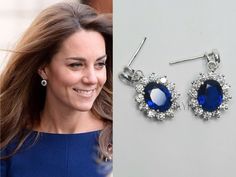 Royal Replica/Celebrity Earring, Kate Middleton Earrings, Sapphire Blue Cubic Zircon Earring, Flower Drop Silver, Princess Diana Earrings ⚫️ 𝐉𝐞𝐰𝐞𝐥𝐫𝐲 𝐃𝐞𝐭𝐚𝐢𝐥𝐬: ➖ Material: 925 Sterling Silver ➖ Gold metal tones can be made in Yellow, White & Rose. ➖ Stone: Simulated stone ➖ Stamp/Hallmark: Yes ➖ Making Process: Handmade - Crafted by our experienced team ➖ Center Stone Shape: Oval shape ➖ Weight: 3.76 CT (Approx.) ➖ Color: Sapphire Blue ➖ Side Stone: Round shape ➖ Weight:  1.94 TCW (A Kate Middleton Earrings, Diana Earrings, Kate Middleton Jewelry, Celebrities Earrings, Filigree Ring Gold, Diamond Jewelry Set, Wedding Jewelry Earrings, Cz Earrings, Sapphire Earrings