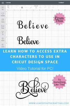 the text below reads believe, learn how to access extra characters to use in circuit design space