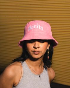 Our Pink Corduroy BONITA Bucket Hat features an embroidered logo on the front center panel. Pink Corduroy, Tshirt Bag, Isle Of Man, Equatorial Guinea, British Indian, Cambodia, Brunei, Bucket Hat, Thailand