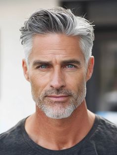 Ideias de Cortes Para Cabelo Grisalho Masculino | Moda Para Homens Middle Aged Man Haircut, Sleek Mens Hairstyles, Longer On Top Mens Hair, Men S Haircuts, Mens Hairstyles Over 50 Men Gray Hair, Silver Foxes Men Aging Gracefully, Older Man Style, Middle Aged Men Hairstyles, Longer Mens Haircut