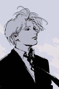 Johan Liebert, Blonde, Black And White, Hair, White, Black