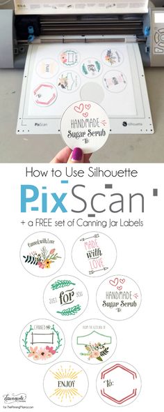 how to use silhouetter pix scan on a printer with free printable labels