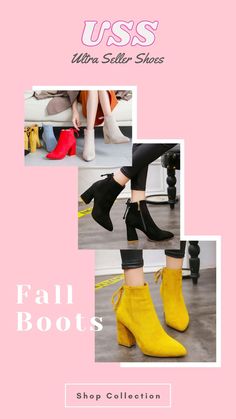 Buy Now Fall Boots - #ultrasellershoes #thesellershoes #sellershoes #USS #MyUSS Casual Lace-up Heeled Boots For Spring, Casual High Heel Martin Boots For Fall, Casual Winter Martin Boots With Block Heel, Casual Martin Boots With Block Heel For Winter, Casual High Heeled Boots For Spring, Casual Ankle-high Heeled Boots For Spring, Spring Casual Ankle-high Heeled Boots, Casual High Heel Heels For Fall, Casual High Heels For Fall