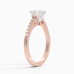 Lab Grown Sonora Classic Lab Diamond Engagement Ring - 14K Rose Gold. This classic engagement ring features cathedral archways adorned with dazzling French pavé diamond accents and a lofted prong-set center gem (1/10 total carat weight). Rose Gold Brilliant Cut Ring For Wedding Proposal, Rose Gold Brilliant Cut Ring For Proposal, Rose Gold Princess Cut Diamond Ring With Vvs Clarity, Princess Cut Rose Gold Ring With Vvs Clarity, Rose Gold Moissanite Round Band, Rose Gold Lab Grown Diamond Ring, Round Cut, Luxury 14k Rose Gold Wedding Ring With Center Stone, Classic 14k Rose Gold Ring With Diamond Accents, Rose Gold Diamond Ring With Round Cut For Proposal