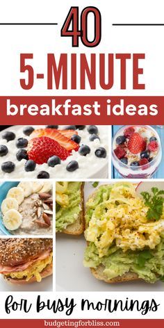 the top ten breakfast ideas for busy mornings