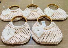 🎗Bamboo handle bag HANDMADE MACRAME   ▶ Hand braided with 100% natural cotton yarn   ▶ Extremely delicate design style Boho Chic, Bohemian, Vintage. The product is very popular in Europe.   ▶ Women's armpit bag is convenient when going out, traveling, going to the beach, going to work, picnic picnic, supermarket, check-in walking on the street, or as an accessory for taking pictures of virtual living.   ▶ Fashionable, beautiful and convenient canvas bag, for cosmetics, phones, laptops, headphon Eco-friendly Beige Crochet Bag With Bamboo Handle, Bohemian Braided Beige Bag, Beige Crochet Bag With Bamboo Handle, Daily Use Beige Crochet Bag With Bamboo Handle, Bohemian Handheld Crochet Bag, White Bohemian Jute Bag, Bohemian Beach Bag With Bamboo Handle, Bohemian Crochet Bag With Bamboo Handle For Vacation, Beach Shoulder Bag With Bamboo Handle In Cream