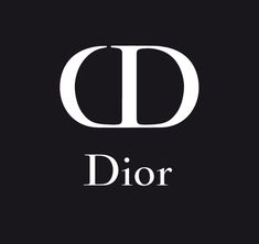 the word dior in white on a black background