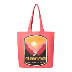 Grand Canyon National Parks 100% 12 oz. cotton Tote bag with an inside drop pocket for quick access of personal items. This tote has a large storage capacity and is durable to withstand travel and pleasure use. Machine washable and hang dry. Folds away for easy stowaway when not in use. Dimensions H- 14 X W-13 X 9 HANDLE DROP Size: OSFM.  Color: Brown.  Gender: unisex.  Age Group: adult. Grand Canyon National Park, Large Storage, Cotton Tote Bag, Cotton Tote Bags, Cloth Bags, Color Orange, Grand Canyon, National Park, National Parks