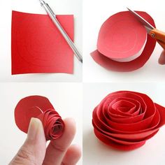 an iphone screen showing how to make paper flowers