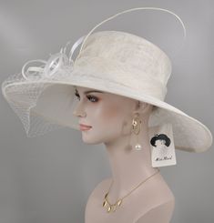 Elegant Short Brim Costume Hat For Church, Elegant Church Headpiece With Short Brim, Elegant Curved Brim Headpieces For Church, Elegant Flat Brim Costume Hats And Headpieces For Summer, Elegant Wedding Cloche Hat, Beige Cloche Hat For Wedding, Elegant High Crown Headpiece For Church, Elegant Beige Costume Hats And Headpieces For Summer, Elegant Beige Summer Costume Hats And Headpieces