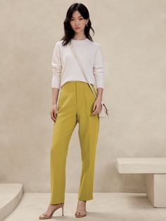 Ultra High-Rise Taper Pant | Banana Republic Factory Versatile Relaxed Fit Tapered Leg Dress Pants, Versatile Tapered Leg Dress Pants In Relaxed Fit, Versatile Relaxed Fit Tapered Leg Pants, Tailored Tapered Leg Dress Pants, Versatile Tailored Tapered Leg Dress Pants, Versatile Green Straight Leg Bottoms, Versatile Tapered Leg Dress Pants For Spring, Versatile Green Tapered Leg Pants, Versatile Relaxed Fit Dress Pants