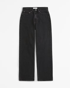 Mid-rise Black Cropped Jeans With Five Pockets, Black Mid-rise Cropped Jeans With Five Pockets, Classic Black Cropped Denim Jeans, Black Cropped Straight Hem Jeans With Five Pockets, Black Cropped Jeans With Straight Hem, Black Cropped Jeans With Five Pockets, Black Mid-rise Rigid Denim Jeans, Black Relaxed Fit Cropped Jeans For Everyday, Black Casual Cropped Jeans With Straight Hem