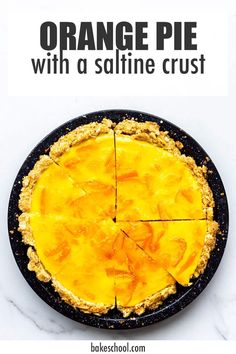 an orange pie with a saltine crust