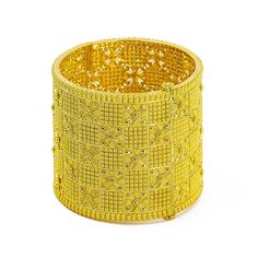 22K Yellow Gold Bangle W/ Alternating Textured Pattern & Openable Band - Virani Jewelers Luxury Gold Bangle For Festive Season, Traditional Yellow Bangle For Formal Occasion, Formal Festive Gold Bracelet With Intricate Design, Formal Gold Bracelet With Intricate Design For Festive Occasions, Gold Bracelet With Intricate Design For Formal Festive Occasions, Formal Gold Beaded Bangle Bracelets, Formal Gold Beaded Bangle Bracelet, Traditional Yellow Bracelets For Formal Occasion, Formal Festive Gold Bracelet