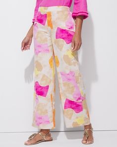 Abstract Confetti Linen-Blend Pull-On Ankle Pants Dresses Pants, The Rack, Womens Designer Fashion, Pants Jeans, Ankle Pants, Summer Tops, Summer 2024, Fashion Pants, Linen Blend