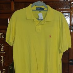 Authentic, custom fit, yellow, Ralph Lauren, polo shirt. Size: men's large/ women's xl. Reading Pa, Ralph Lauren Polo Shirt, May 21, Ralph Lauren Polo, Custom Fit, Polo Ralph, Mens Polo, Polo Ralph Lauren, Polo Shirt