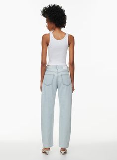 THE '90S MARLO HI-RISE BAGGY JEAN | Aritzia Baggy Jean, Social Activist, Dad Jeans, Dark Indigo, Zip Sweater, Baggy Jeans, Denim Shirt, Crew Socks, Active Wear