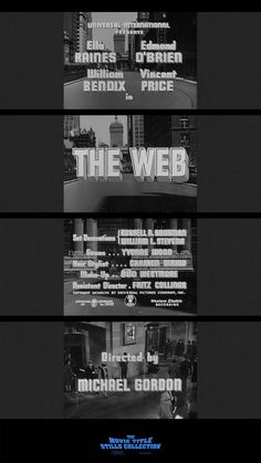 the web movie poster is shown in black and white, as well as three different titles