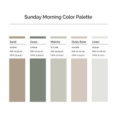 the color palette for purple rain is shown in shades of gray, brown and white