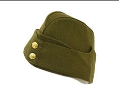 British Army Side Cap 1940's WW2 Forage Chip Hat Uniform Khaki Green Kings Crown Vintage Khaki Hat With Short Brim, Vintage Khaki Brimmed Hat, Vintage Brimmed Khaki Hat, Vintage Military Cap, Vintage Military Visor Hat, Vintage Khaki Cap, Vintage Khaki Hats With Curved Brim, Kings Crown, British Army