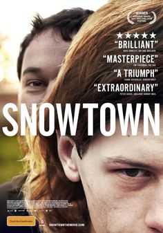 the movie poster for snowtown with two men looking at each other and one is staring