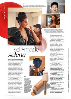 the article is about self made selena, which features images of women with natural hair