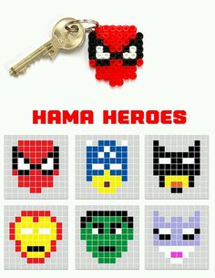 an image of hama hero keychain made out of legos