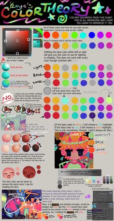 an info sheet with different colors and shapes for the computer game coloritety 2