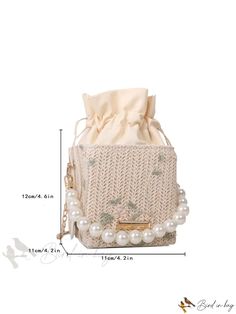 Bird in Bag - Faux Pearl Decorative Box Vacation Bag, Chain Pattern, Box Bag, Floral Style, Bag Bag, Bird In Bag, Faux Pearl, Bucket Bag, Bags Women