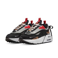 DH5104-002 Nike Air Max Furyosa, Womens Red Shoes, Leopard Black, Air Max Women, Nike Womens, Nike Fashion, 90s Inspired, Running Shoes Nike, Nike Running