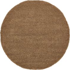 a round brown area rug on a white background