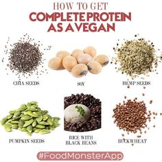 an image of how to get complete protein as a vegan