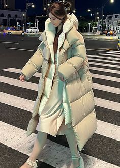 Oversize Hooded Long Down Puffer Coat – Vivian Seven Down Puffer Coat, Duck Down, Down Coat, Height And Weight, Puffer Coat, Double Layer, Down Jacket, Parka, Coats For Women