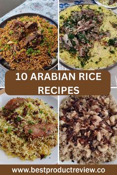 10 Arabian Rice Recipes Easy Arabic Recipes Dinners, Middle East Rice, Central Asian Recipes, Middle East Rice Recipes, Arabic Meals Middle East, Mid Eastern Recipes, Arab Rice Recipe, Middle Eastern Dishes Arabic Food, Arabic Rice Recipes Middle East